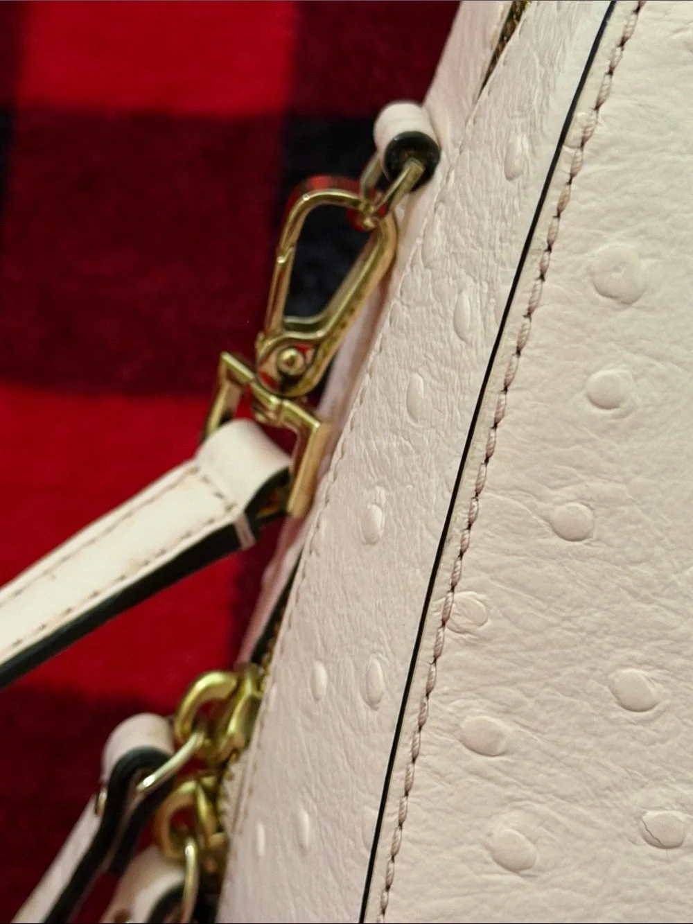 Kate Spade Riverside Street Ostrich Small Felix Satchel